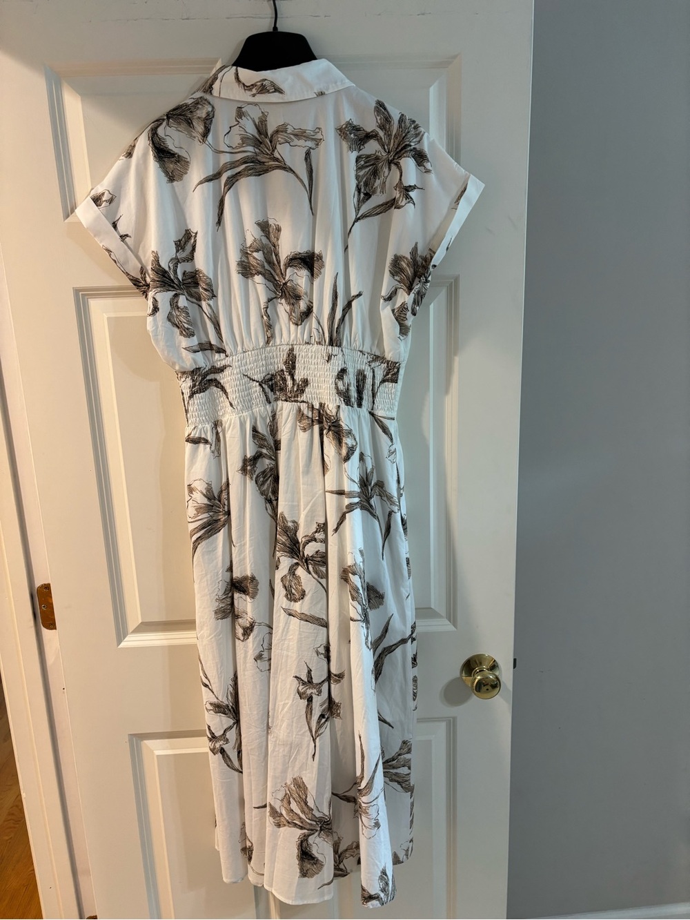 entro White Midi Shirt Dress with Brown Floral Print - Picture 7 of 10